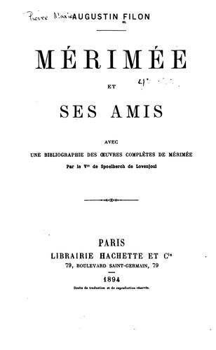 Cover for Mérimée et ses amis