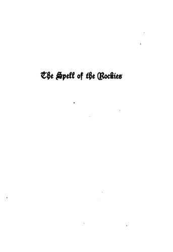 Cover for The spell of the Rockies
