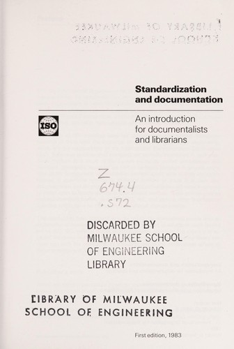 Cover for Standardization and documentation