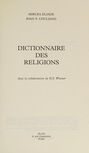 Cover for Dictionnaire des religions