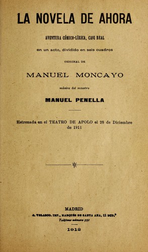 Cover for La novela de ahora