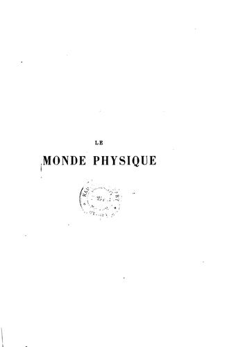 Cover for Le Monde Physique