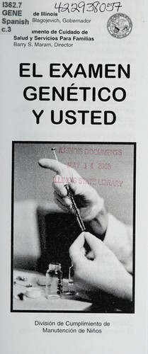 Cover for El examen genético y usted