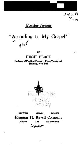 Cover for "According to my Gospel,"
