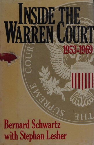 Cover for Inside the Warren court