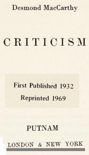 Cover for Criticism.