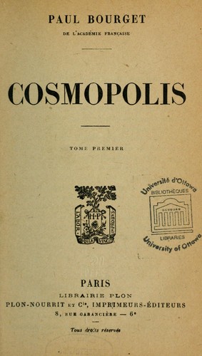 Cover for Cosmopolis