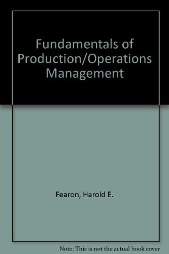 Cover for Fundamentals of Production Ope Rations M