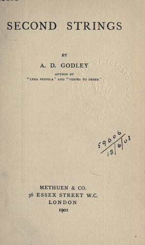Cover for Second strings.