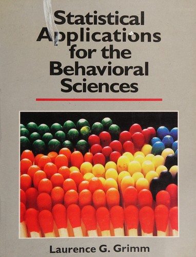 Cover for Statistical applications for the behavioral sciences