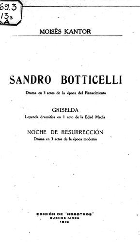 Cover for Sandro Botticelli
