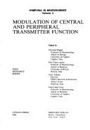 Cover for Modulation of Central and PeripheralTransmitter Function (Symposia in Neuroscience)