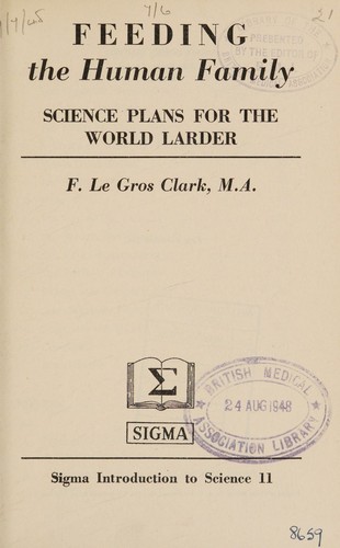 Cover for Feeding the human family