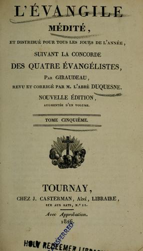 Cover for L'Évangile médité, et distribué pour tous les jours de l'année