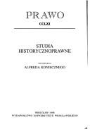 Cover for Studia historycznoprawne