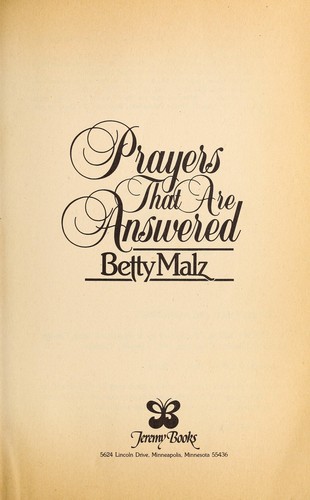 Cover for Prayers that are answered