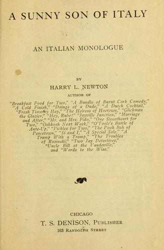 Cover for A sunny son of Italy