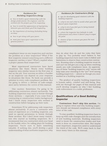 Cover for Building code compliance for contractors & inspectors