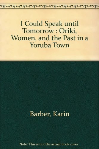 Cover for I could speak until tomorrow