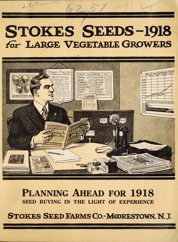 Cover for Stokes seeds - 1918 for large vegetable growers