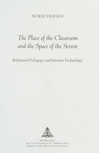 Cover for The place of the classroom and the space of the screen