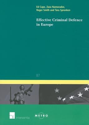 Cover for Effective Criminal Defence In Europe