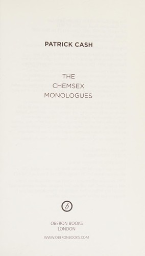 Cover for Chemsex Monologues