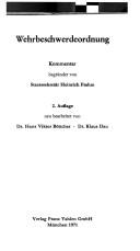 Cover for Wehrbeschwerdeordnung