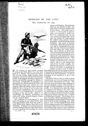 Cover for Besieged by the Utes