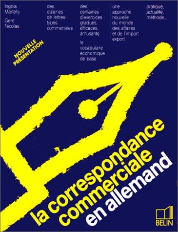 Cover for La Correspondance commerciale en allemand
