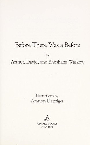 Cover for Before there was a before