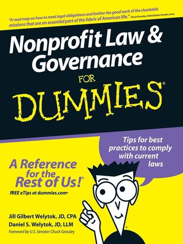 Cover for Nonprofit Law & Governance For Dummies