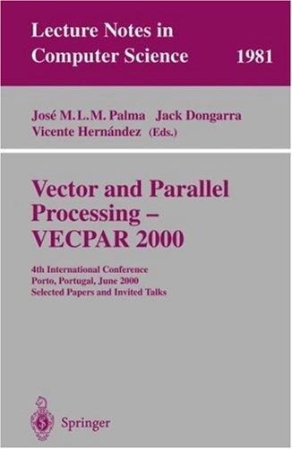 Cover for Vector and Parallel Processing - VECPAR 2000