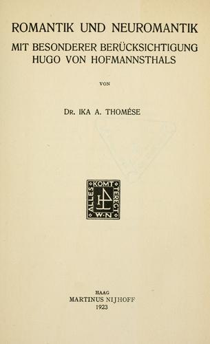 Cover for Romantik und Neuromantik