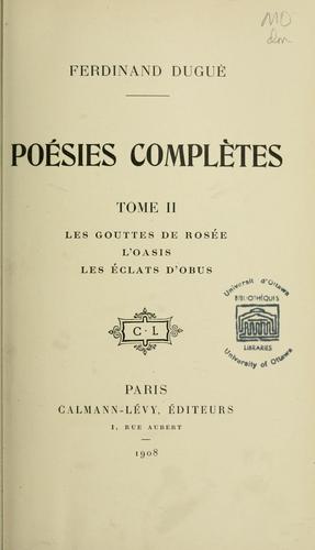Cover for Poésies complètes