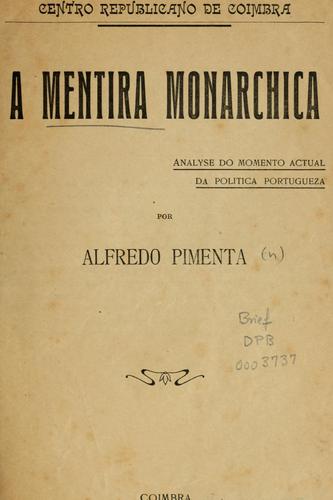 Cover for A mentira monarchica