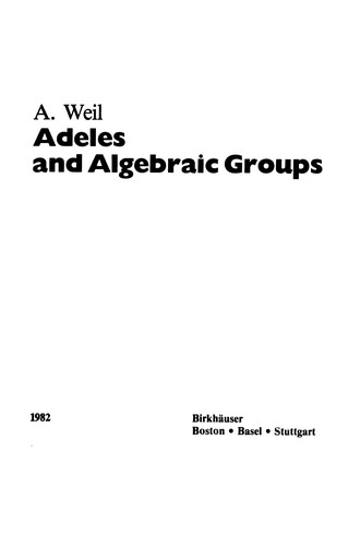 Cover for Adeles and algebraic groups