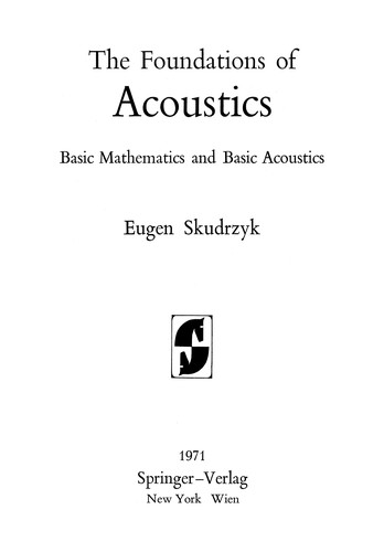 Cover for The Foundations of Acoustics