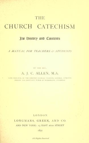 Cover for Church Catechism