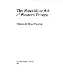 Cover for The Megalithic art of Western Europe
