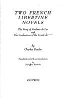 Cover for Two French libertine novels