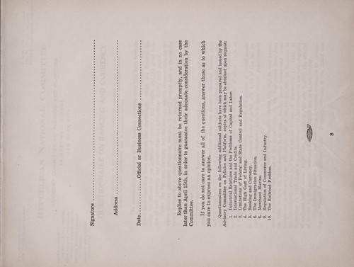 Cover for Questionnaire ...