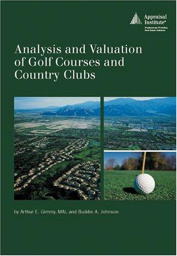 Cover for Analysis and Valuation of Golf Courses and Country Clubs