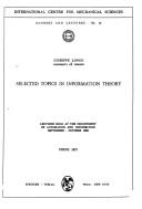 Cover for Selected topics in information theory