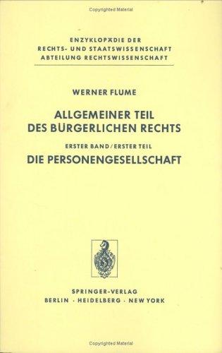 Cover for Allgemeiner Teil des bürgerlichen Rechts: Band 1, Teil 1
