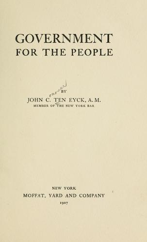 Cover for Government for the people