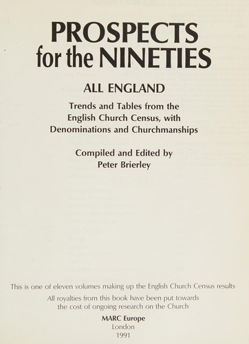 Cover for Prospects for the nineties