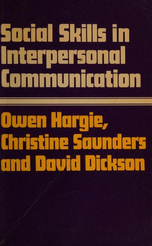 Cover for Social skills in interpersonal communication