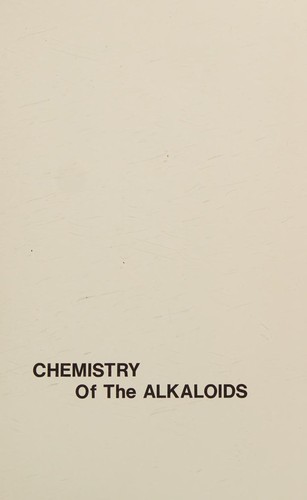 Cover for Chemistry of the alkaloids.