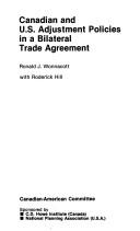 Cover for Canadian and U.S. adjustment policies in a bilateral trade agreement